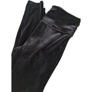 Andrew Marc Velvet Leggings Pants Womens S Black Stretch Pull On Elastic Waist